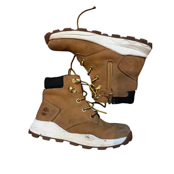 Timberland Toddler Ankle Hiking Boots Lace Zip Brown - Picture 1 of 6